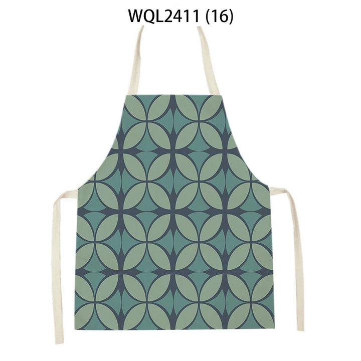 Abstract Geometry Painting Apron for Kitchen Women Home Cooking Aprons Cooking Baking Bibs Cleaning Supplies Kitchen Accesories