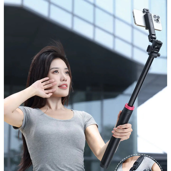 Ulanzi MT-78 Quick-Release Tripod with Cold Shoe Mount 1.85M Height with Flexible Ball Head for Selfie Vlogging Live Photograph