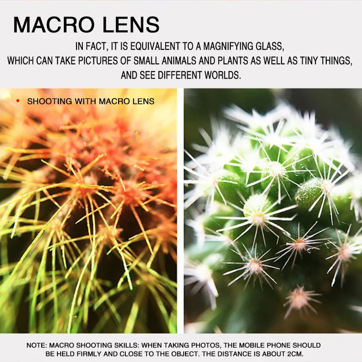 3 in 1 Fisheye Wide Angle Micro Camera Lens for iPhone 0.67X Wide Angle Zoom Fish Eye Len on Smartphone Lenses with Phone Clip