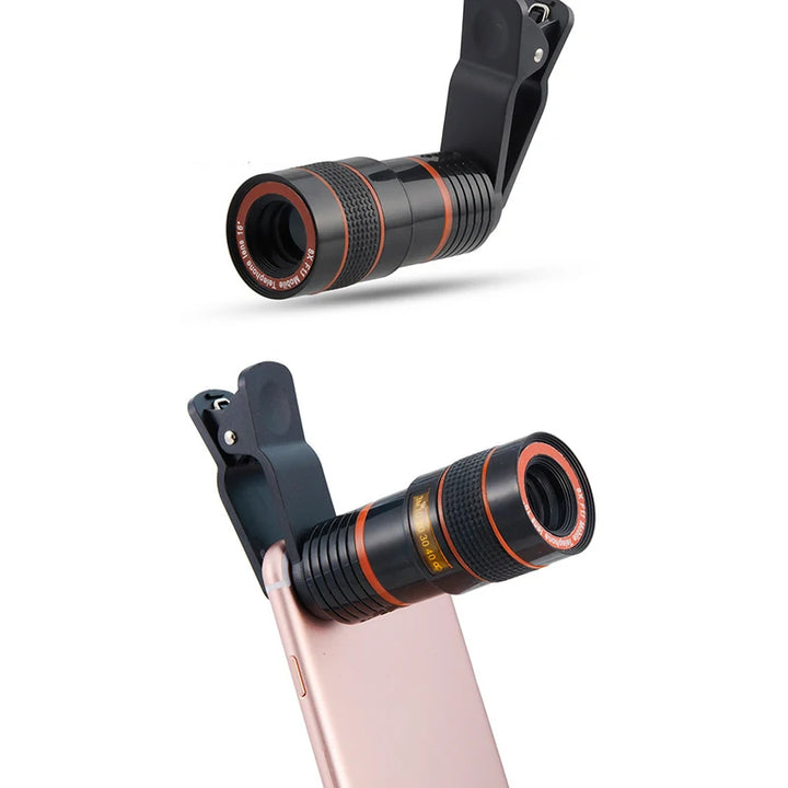 8X Long Focus Mobile Phone Lens 8x HD Zoom Monocular Phone Camera Len External Clip Phone Telescope