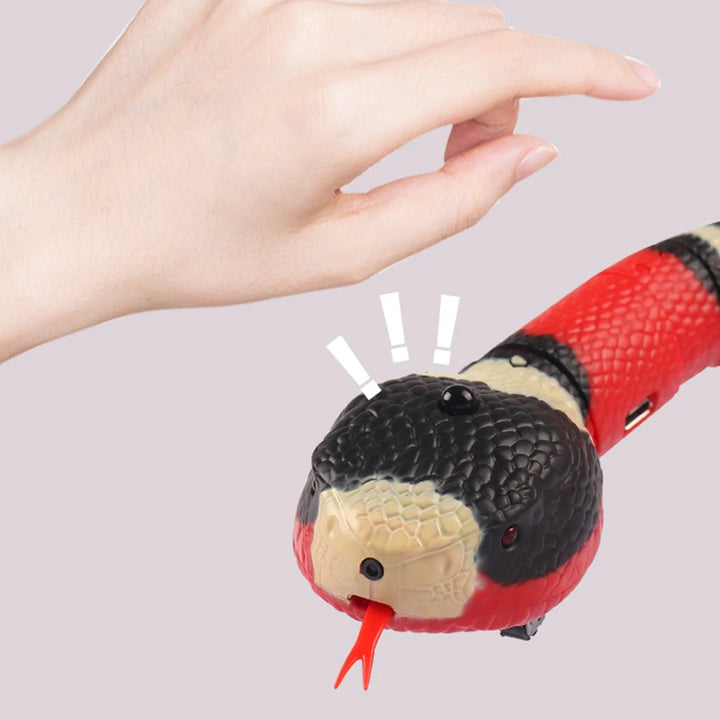 Smart Sensing Cat Toys Interactive Automatic Eletronic Snake Cat Teaser Indoor Play Kitten Toy USB Rechargeable Toy for Cats