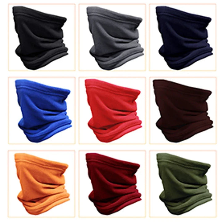 Unisex Polar Fleece Warm Scarf Winter Autumn Ring Women Outdoor Sport Cycling Hiking Bandana Solid Scarf Men Headband Neck Scarf