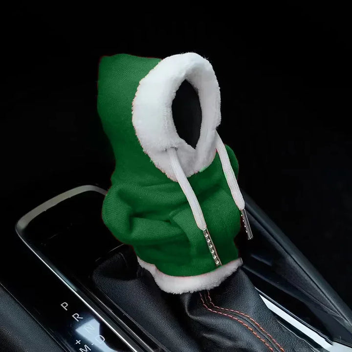 Winter Fashion Hoodie Car Gear Shift Knob Cover Manual Handle Gear Shift Decor Automatic Magical Christmas Interior Accessories