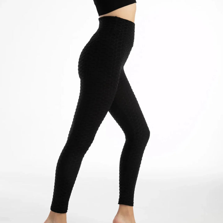 Women High Waist Bubble Leggings Seamless Yoga Leggings High Elastic Hip Liftting Gym Trainning Running Slim Fashion Pants