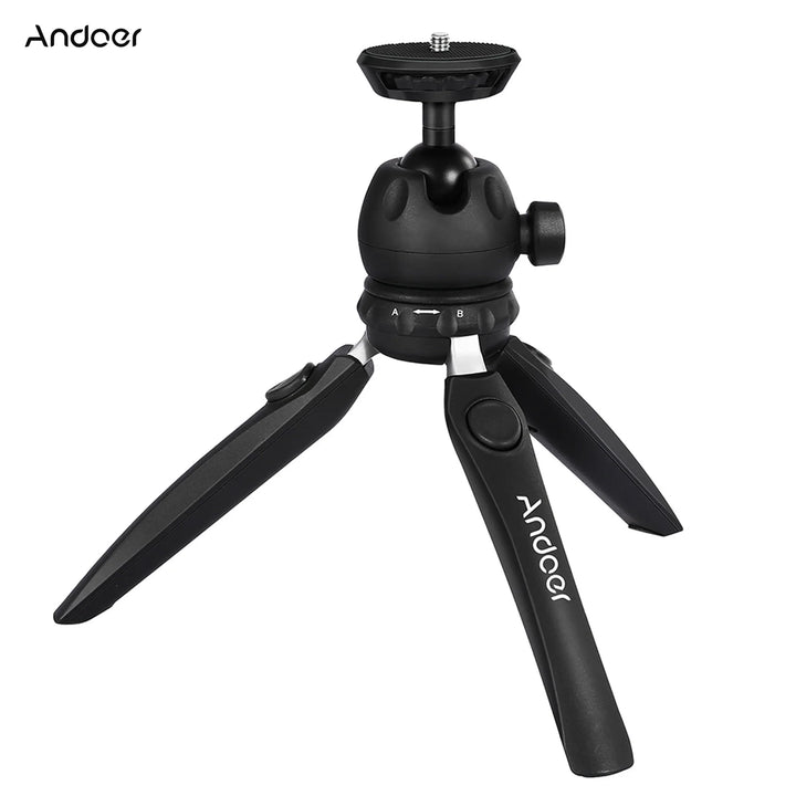 Andoer H20 Mini Tabletop Tripod Portable Foldable Phone Camera Tripod Stand with Removable Ball Head with 1/4 Inch Screw