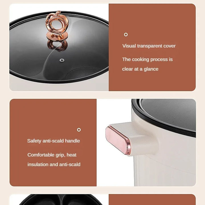Electric hot pot Household small electric hot pot nonstick electric pot electric hot pot household nonstick pan Electric Cooker