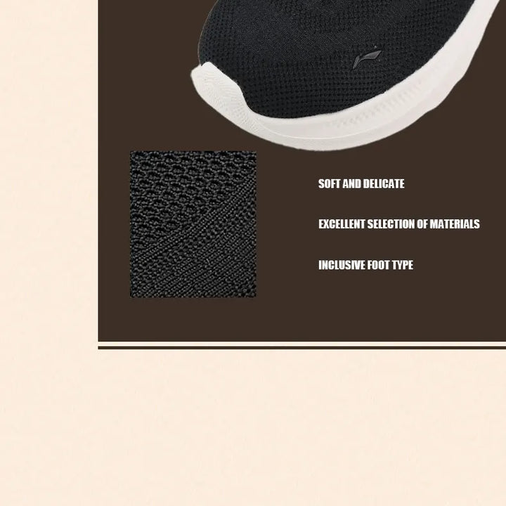 LI-NING Mens SOFT GO 2 Knit Slip-on Casual Walking Shoes Cushion Comfort Stable Mesh Jogging Daily Sports Sneaker AGLV017