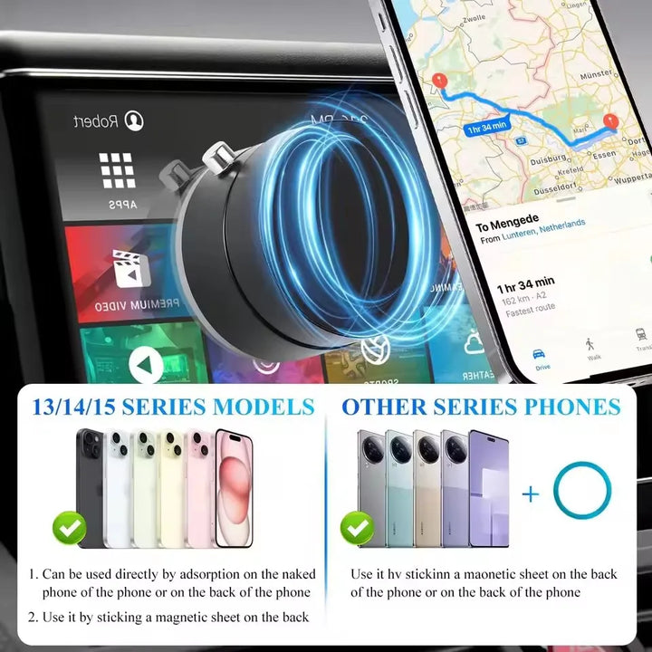 Strong Magnetic Car Mobile Phone Holder 2025 Hot-selling Double-sideds Magnetic Foldable Stand Auto Interior Accessories