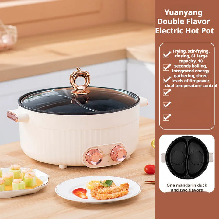 Electric hot pot Household small electric hot pot nonstick electric pot electric hot pot household nonstick pan Electric Cooker