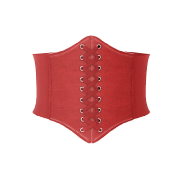 Goth Gothic Clothing Underbust Corset Women Belts Elastic Wide Bright Leather Golden Corsets For Waist Trainer