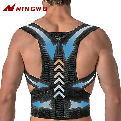 Posture Corrector for Women and Men,Support for Back Pain Relief, Adjustable to Improve Back Posture and Lumbar Support