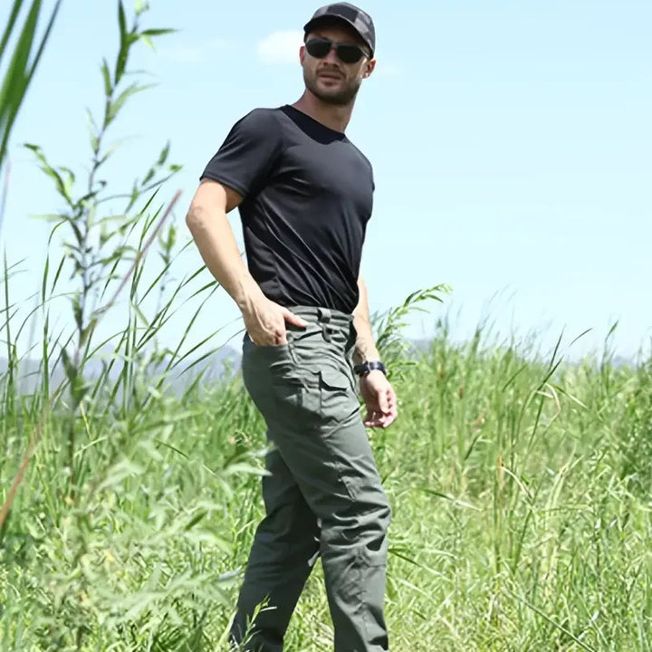 Men's Outdoor Multi Functional Tactical Pants, Multi Pocket Outdoor Hiking Sweatpants, Water-repellent, wear-resistant