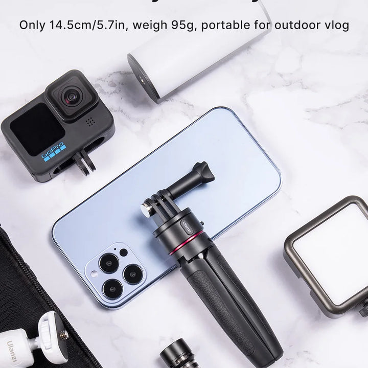 Ulanzi Extended Action Camera Tripod Quick Instal Switch Tripod for Gopro 12 11 10 9 8 Max Extend Gopro Vlog Tripod Accessories