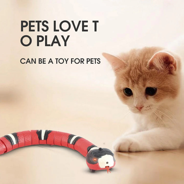 2/1PCS Smart Sensing Cat Toys Interactive Automatic Eletronic Snake Cat Toys Indoor Play Kitten Toy USB Rechargeable Toy for Cat