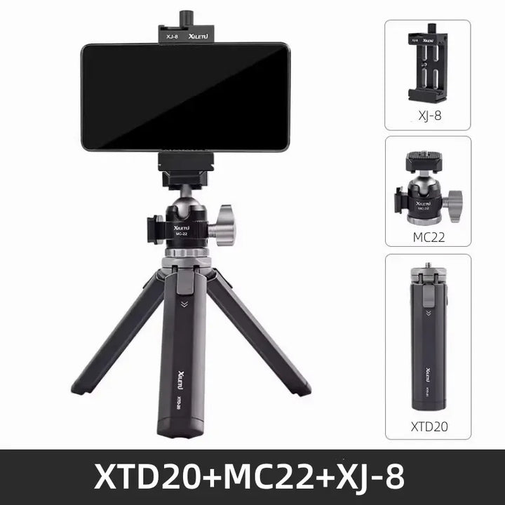 XILETU XTD20 XTD30 Mini Handheld Tripod for Mobile Phone Camera Live Streaming Photography Portable Pocket Holder Accessory