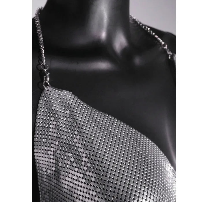 Summer Dress for Women 2024 Nightclub Backless Sequin Suspender V-neck Halter Neck Split Dresses Sleeveless Short Skirt Female