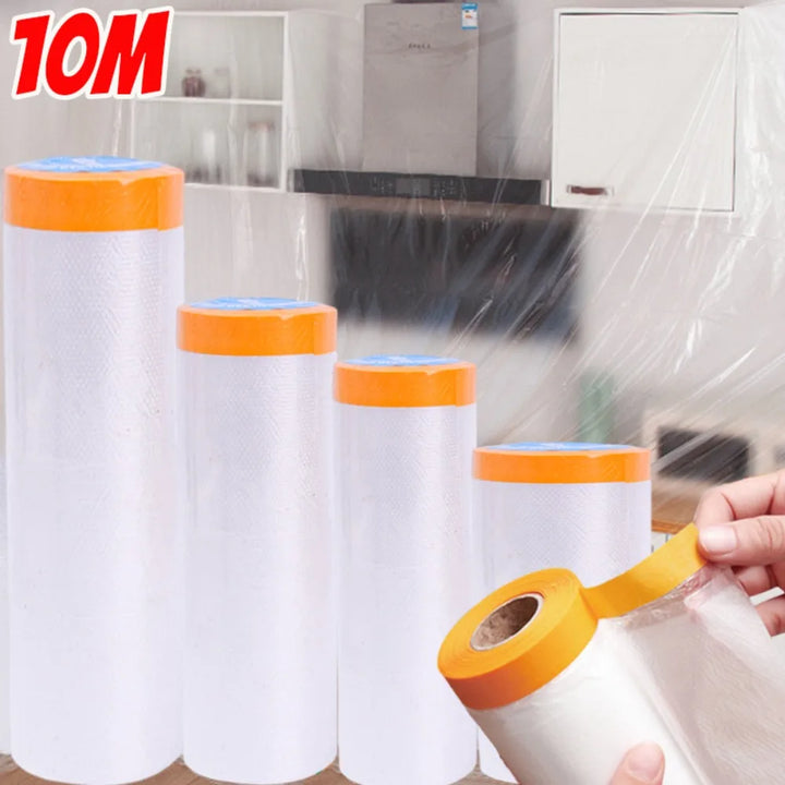 Furniture Dustproof Protection Film Self-Adhesive Plastic Masking Film Car Beauty Repair Masking Film Decor Wall Painting Cover