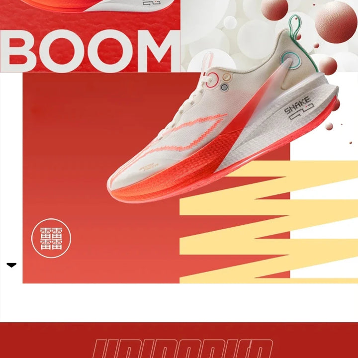 Li-Ning Men RED HARE 8 PRO Racing Running Shoes BOOM FIBER Cushion Stable Sport Shoes Light Anti-Slip Wearable Sneakers ARPV003