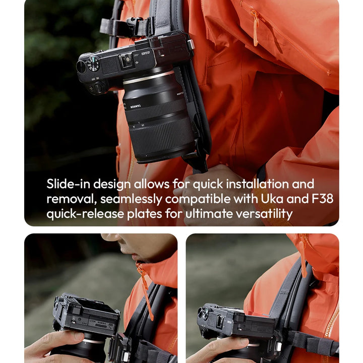 Ulanzi UKA07 Uka Quick-Release Kit for Backpack Hassle-Free Hanging 10KG Load Suit for Arca-Swiss & F38 Quick Release System