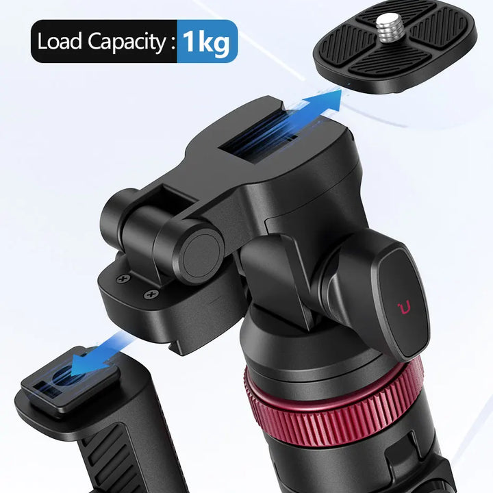 Ulanzi MT-78 Quick-Release Tripod with Cold Shoe Mount 1.85M Height with Flexible Ball Head for Selfie Vlogging Live Photograph