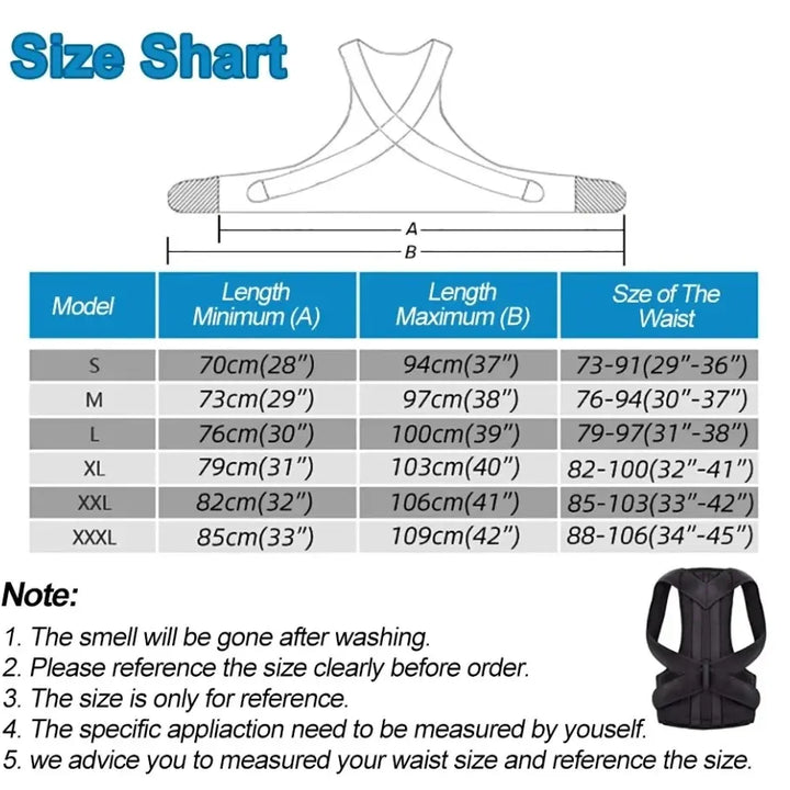 Adjustable Back Posture Corrector With Breathable Shoulder And Waist Support Straps For Boys And Girls To Relieve Back Pain