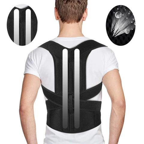 Adjustable Steel Bar Back Posture Corrector Therapy Shoulder Lumbar Brace Back Spine Support Belt Posture Correction Corset