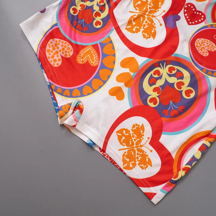 BKLD One Pieces Clothes For Women 2024 Summer New Streetwear Fashion Printed Sleeveless Open Back Bodysuit Shorts Romper