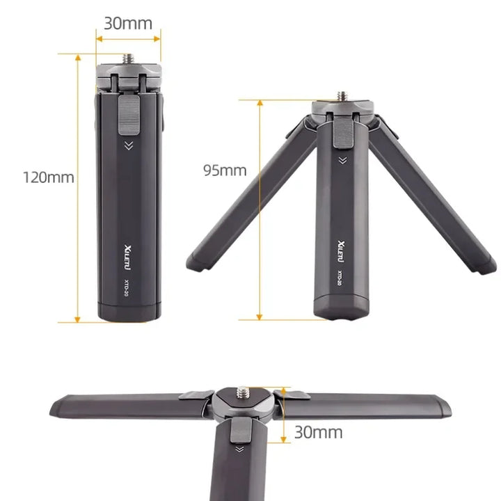 XILETU XTD20 XTD30 Mini Handheld Tripod for Mobile Phone Camera Live Streaming Photography Portable Pocket Holder Accessory