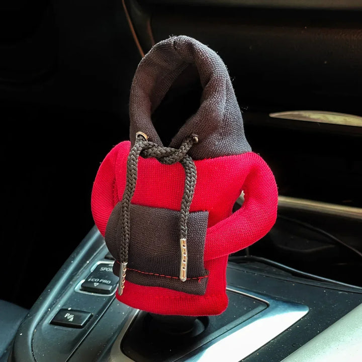 Winter Fashion Hoodie Car Gear Shift Knob Cover Manual Handle Gear Shift Decor Automatic Magical Christmas Interior Accessories
