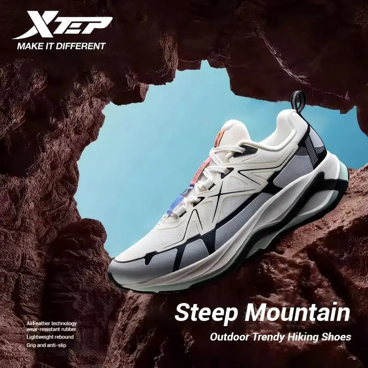 Xtep Steep Mountain Running Shoes For Men 2024 Autumn Comfortable Sports Shoes Cushion Support Breathable Sneakers 876319110007