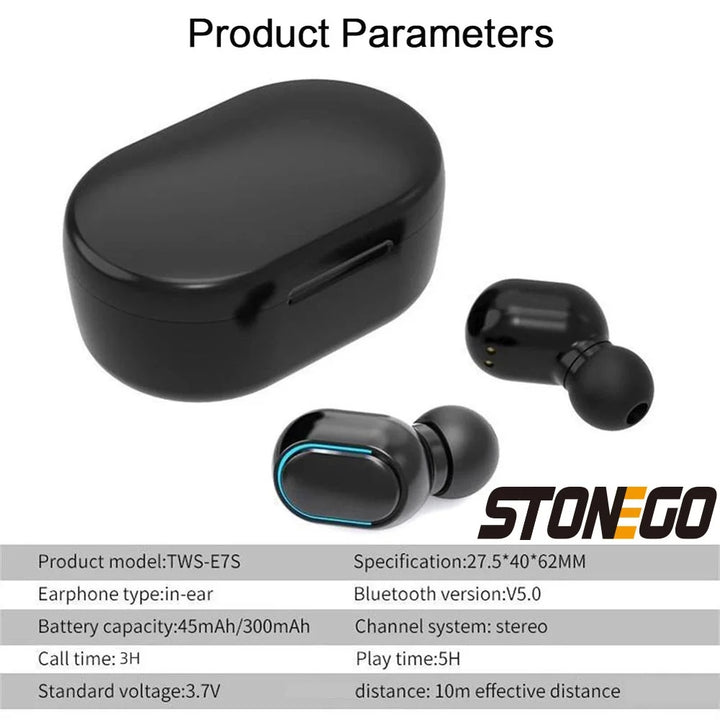 Wireless Bluetooth 5.0 Earbuds, Touch Control, Digital Display, TWS Noise-Cancelling Stereo Sports Earphones, Dual Ear Calling