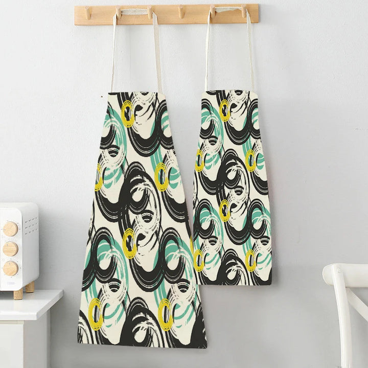 Abstract Geometry Painting Apron for Kitchen Women Home Cooking Aprons Cooking Baking Bibs Cleaning Supplies Kitchen Accesories