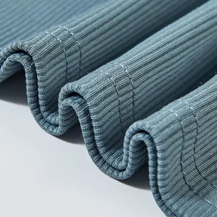 Lounge Wear Ribbed Casual 2 Piece Summer Shorts Set For Somen Short Sleeve Top+Elastic outfits