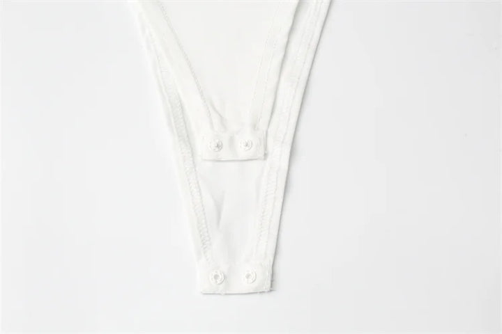 Huhugirl Mesh See Through Skinny Sexy Bodysuits Women Fashion Patchwork Long Sleeve Sheath Rompers Female Jumpsuits Tops Tees