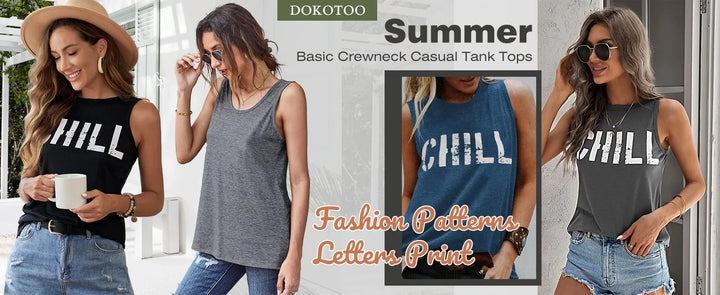 Rock Hip Hop Print Women's Tank Top Summer Street Fashion Women's Crew Neck Tank Top Everyday Casual Women's Sleeveless T-shirt