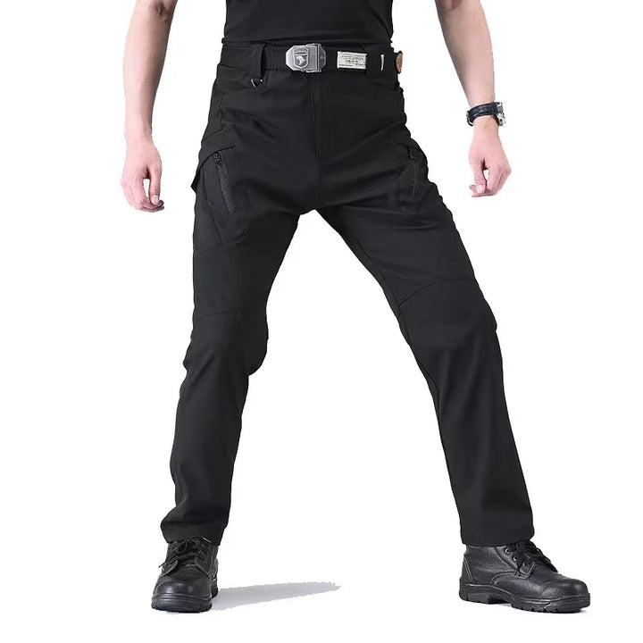 Men Elastic Autumn Spring Fall Sharskin Camping Hiking Trekking Fishing Hunting Pants Outdoor Cycling Tactical Cargo Trousers