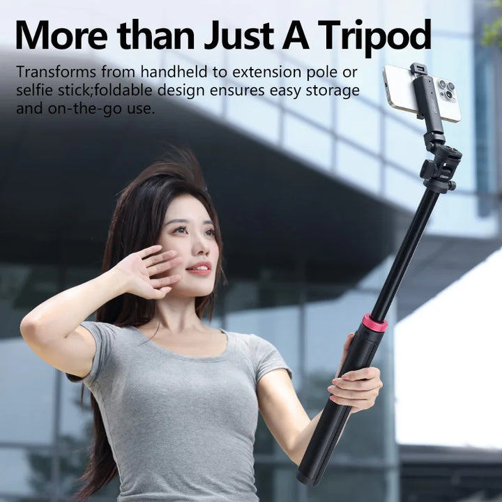 Ulanzi MT-78 Quick-Release Tripod with Cold Shoe Mount 1.85M Height with Flexible Ball Head for Selfie Vlogging Live Photograph