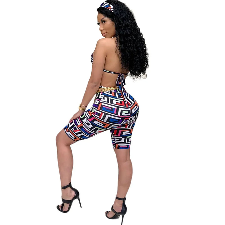 S3330 Sweetpants Three-Piece Set With Headscarf Six Colors Women's Fashion Outfit Short Skirt Set From China Mainland