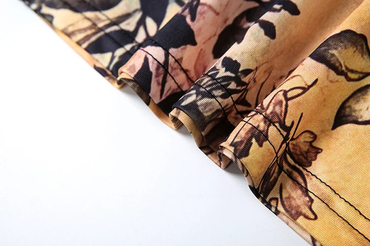 Sisterlinda Y2K Print Sexy 2 Piece Set Trend Coquette High Street Halter Crop Tanks+Matchig Skirts Mujer Attractive Party Suits