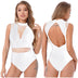 Ballet Dance Leotard Womens Adult Mesh Splice Gymnastics Bodysuit Dancewear One-Piece Backless Training Costume