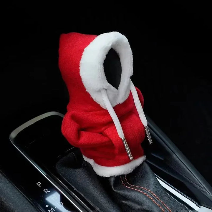 Winter Fashion Hoodie Car Gear Shift Knob Cover Manual Handle Gear Shift Decor Automatic Magical Christmas Interior Accessories