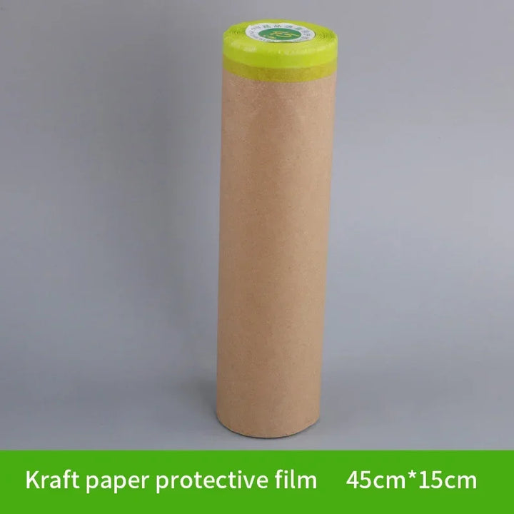 1 Roll Wall Treatment Pre Taped Masking Paper Covering For Painting Self Adhesive Spray Masking Protective Paper Wall Protector