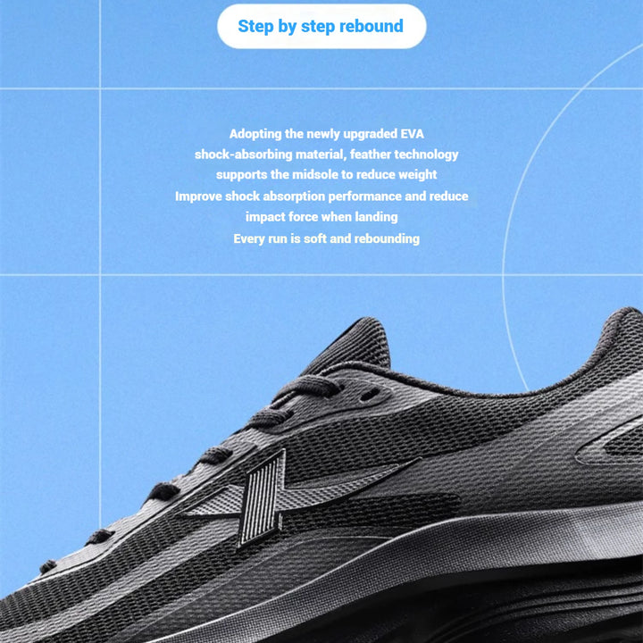 Xtep Running Shoes for Men 2025 Summer Shock-absorbing Non-slip Lightweight Mesh Comfortable Breathable Sport Shoes 875219110015