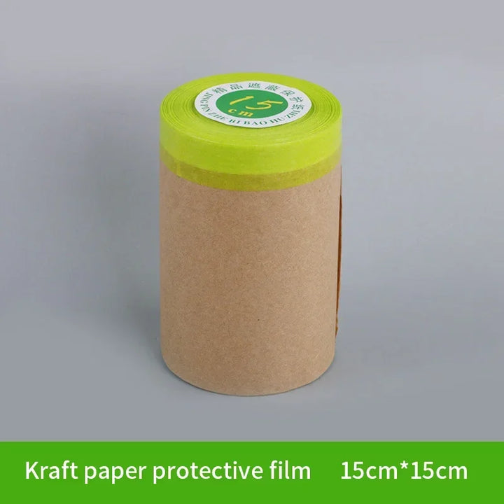 1 Roll Wall Treatment Pre Taped Masking Paper Covering For Painting Self Adhesive Spray Masking Protective Paper Wall Protector