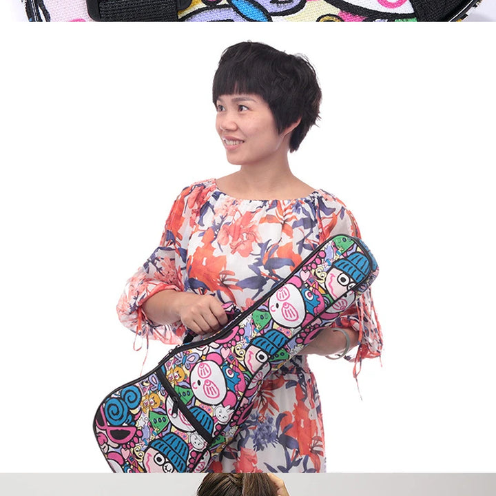 Violin Bag Portable Cartoon Pattern Oxford Cloth Ukulele Storage Bag String Instrument Parts Accessories Violin Case Suitcase
