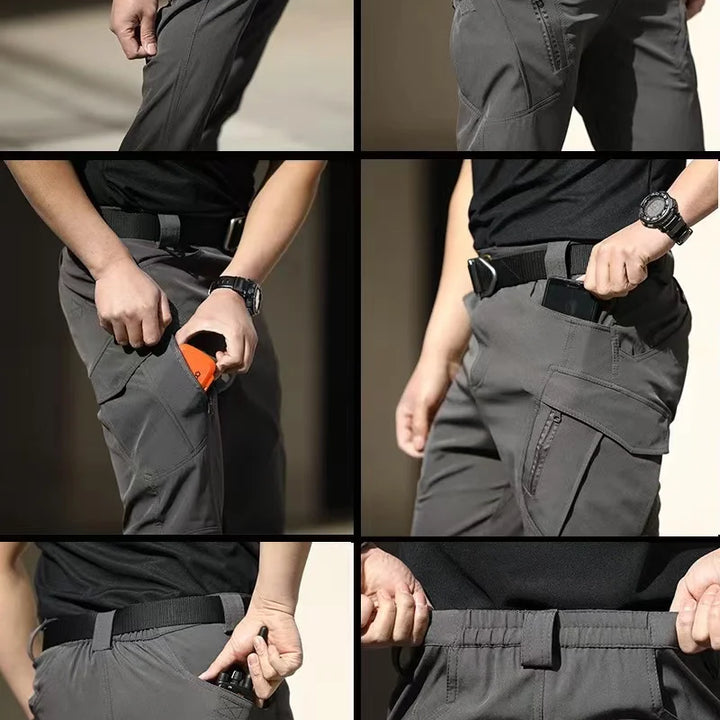 Men Elastic Autumn Spring Fall Sharskin Camping Hiking Trekking Fishing Hunting Pants Outdoor Cycling Tactical Cargo Trousers