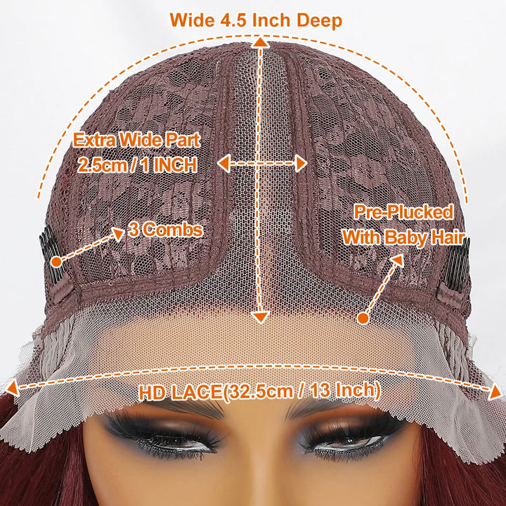 Synthetic Black Brown Curly Wig Lace Front Wigs For Women Blonde Orange Female Lace Wig Daily Use 13X4X1 Cosplay Hair