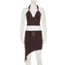 Purple Skirts Two Piece Sets Summer Holidays Party Outfits 2025 New Sexy Halter V-neck Tops and Irregular Mini Skirts Suits