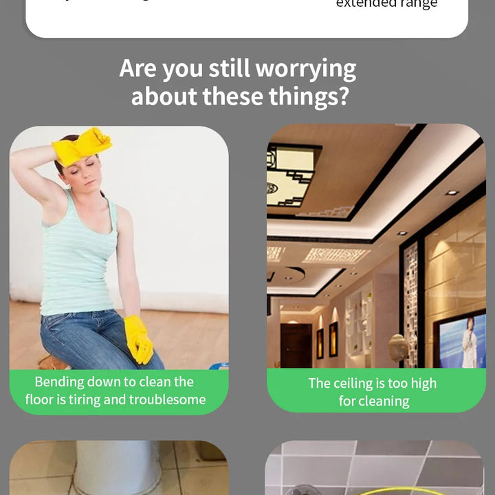 8in1Multifunctional Electric Cleaning Brush,USB Rechargeable Household Bathroom Toilet Kitchen Ceiling Floor Flat Window Cleaner