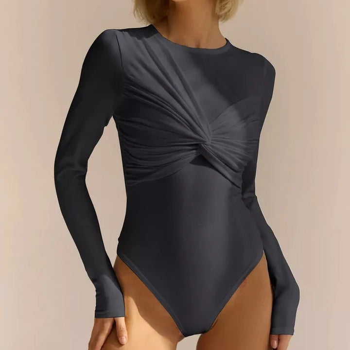 Sexy Autumn Bodysuits Women Long Sleeves Off Shoulder Corset Slim Crossed Bodysuits Casual Lady Fashion Streetwear Bodysuits